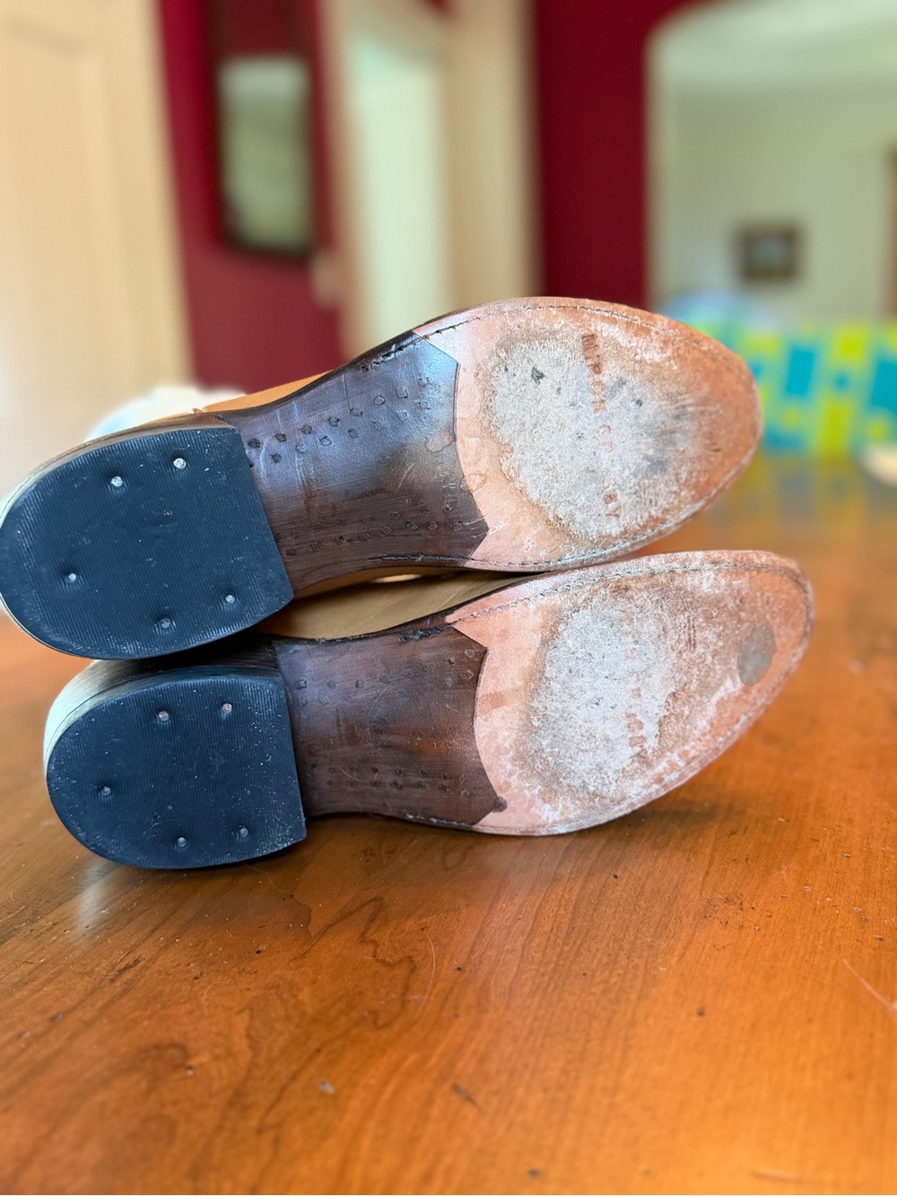 Miron Crosby Samantha Leather Cowboy Boots in Light Blue, cream, and Tan - Picture 7 of 15